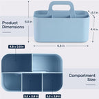 Multiuse Caddy Organizer with Handle, Portable Divided Plastic Tote Bin - Image 5