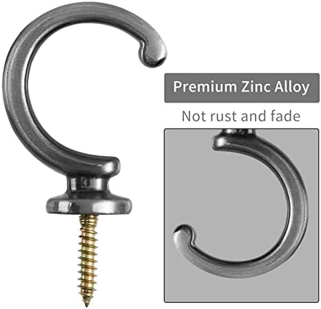 DeSS 2 Pack Curtain Holdbacks Curtain Tiebacks Hooks Wall Mounted Curtain Hooks - Image 2