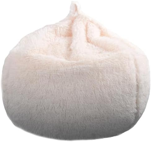 Fluffy Stuffed Animal Storage Bean Bag Chair Cover, Faux Fur Comfy Bean Bag - Image 7