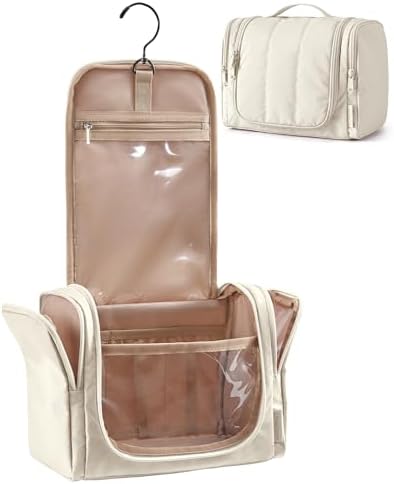 BAGSMART Travel Toiletry Bag for Women, Puffy Hanging Toiletry Bag by BAGSMART