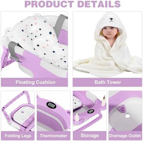 MoreFeel Collapsible Baby Bathtub - Image 4
