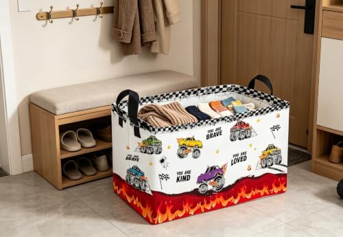 Essme Rectangular Car Basket, Cute Storage Bins Organizer - Image 6