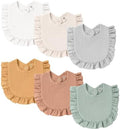 MairMore Muslin Baby Bibs, Ruffle Edge Drool Bibs by MairMore