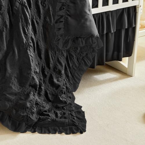 Ruffled Crib Bedding Set Baby Boho Quilted Comforter - Image 5