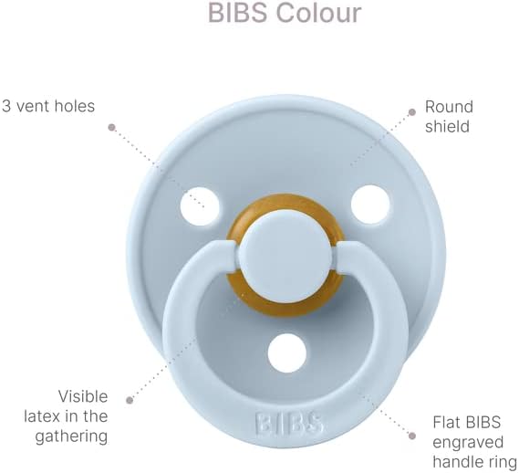 BIBS Color Pacifiers 4-Pack | BPA Free Soother Pacifier | Round Nipple | - Image 4
