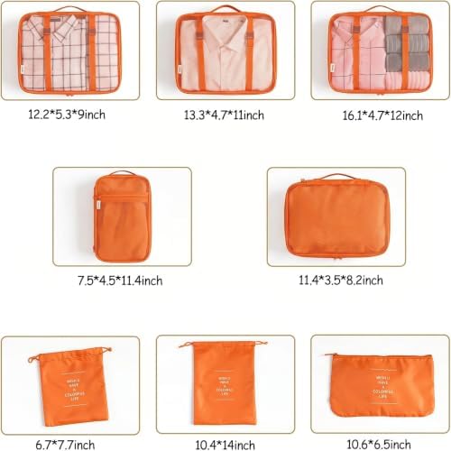 LANSKLBD 6/8 Set Packing Cubes for Suitcases Travel Luggage Packing Organizers - Image 7