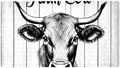 Bathtub Mat Non Slip 26.8x15.1 Inch, Farm Cow on Rustic Wooden Shower Mat by Anna+Cowper