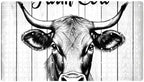 Bathtub Mat Non Slip 26.8x15.1 Inch, Farm Cow on Rustic Wooden Shower Mat by Anna+Cowper