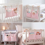 Gingham Crib Hanging Organizer Gingham Diaper Bag Organizer Playpen Organizers - Image 5