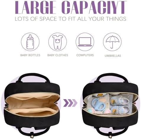 Tuwubi Diaper Bag Backpack, Baby Essentials Travel Tote Bag - Image 3