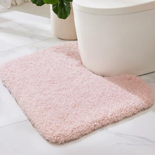 ILANGO Toilet Rugs U Shaped 22" × 24", Soft Absorbent Microfiber Bath Rugs by ILANGO