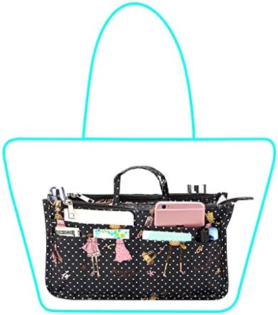 BTSKY Printing Handbag Organizers Inside Purse Insert-High Capacity 13 Pockets - Image 2
