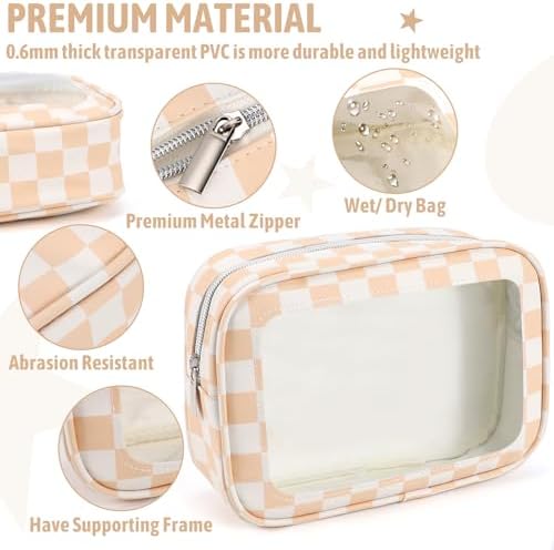 YOPCDJ 3PCS Clear Toiletry Bag, TSA Approved Travel Makeup Pouch - Image 4