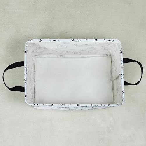 Rectangular Collapsible Cat Storage Basket Nursery Toy Organizer - Image 7