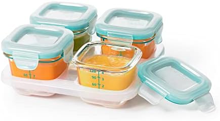 OXO Tot Glass Baby Blocks Food Storage Containers, 4 oz - Image 3