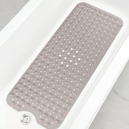 Bathtub and Shower Mats, Extra Long Non-Slip Bath Tub Mat 39 x 16 Inch by Linoows