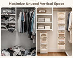Homsorout 6-Tier Modular Hanging Closet Organizer Shelves - Image 5