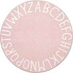 Topotdor Round ABC Area Rug, 96 Inch Soft Floor Carpet by Topotdor