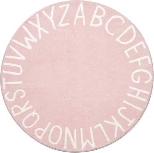 Topotdor Round ABC Area Rug, 96 Inch Soft Floor Carpet by Topotdor