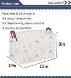 Rectangular Pink girl princess basket, Collapsible waterproof storage basket - Image 7