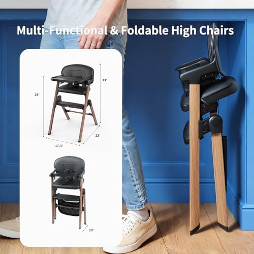 Babilous Baby High Chair, Foldable 4-in-1 Chair - Image 5