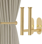 Yagoo 2 Pcs Adhesive Curtain Holdbacks, Screw-in Curtain Tiebacks by CEFOPOLA