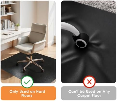 Kuyal Chair mat for Hardwood Floor, 46 x 60 inches Rectangle Floor Mats - Image 4