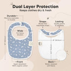 KeaBabies 8-Pack Organic Baby Bibs - Image 3