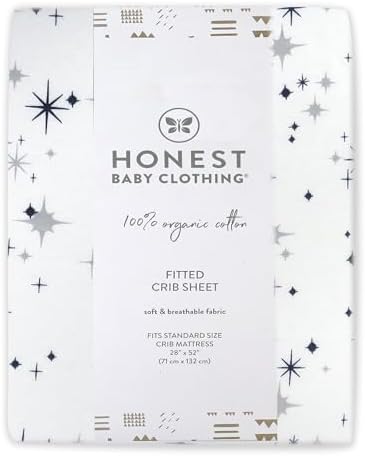 HonestBaby Unisex-Baby Classics Fitted Crib Sheets Set Standard Mattress - Image 3