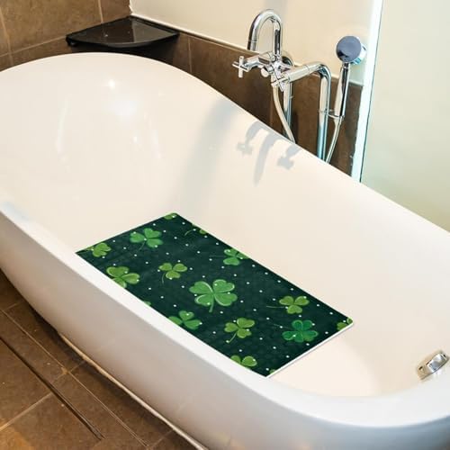 Shower Mat Non Slip, Clovers Pattern Anti Slip Bath Mat - Image 5
