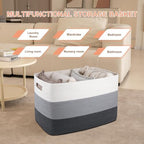 OIAHOMY 108L Extra Large Blanket Basket Dog Toy Basket radient Dark Grey - Image 6