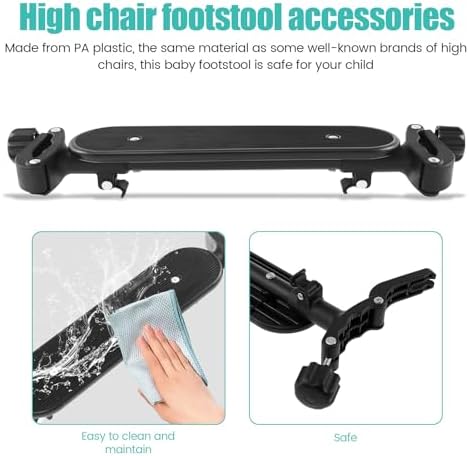 Universal High Chair Foot Rest Adjustable 40cm-48cm Baby Chair Footrest Easy - Image 4