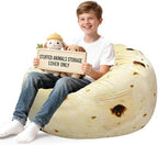Lukeight Burrito Stuffed Animal Storage Bean Bag Chair Cover by Lukeight