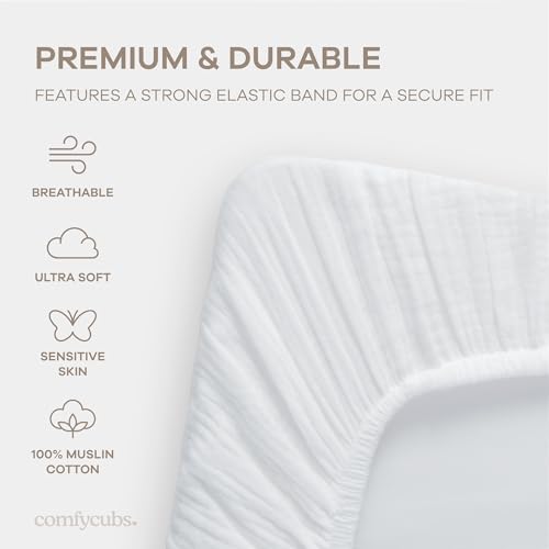 Comfy Cubs Muslin Bassinet Sheet - Image 4