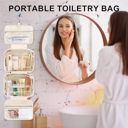 TOPEAST Travel Hanging Toiletry Bag, Personalized Initial Toiletry Pouch - Image 5