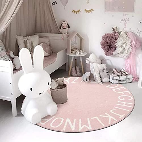 Topotdor Round ABC Area Rug, 47 Inch Soft Floor Carpet - Image 5