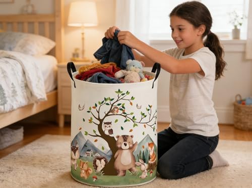 Kids Laundry Basket Animal Hamper - Image 3