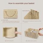 HBlife Baby Diaper Caddy Organizer, Paper Rope Storage Baskets Nursery Bin - Image 7
