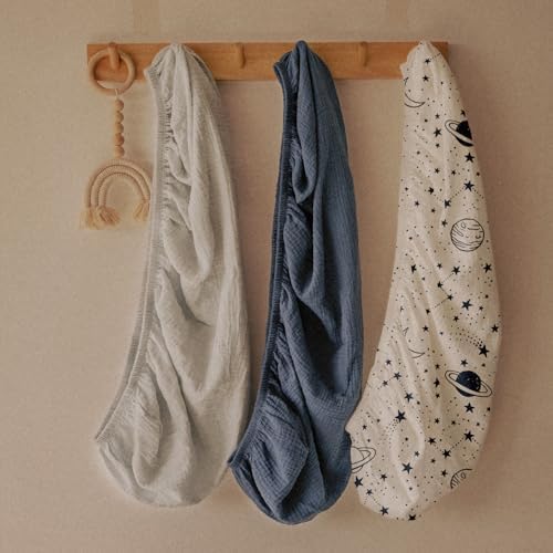 Gllquen Baby Muslin Bassinet Sheets 3pk, Soft Cotton Baby Sheet Boy 33x17 - Image 6
