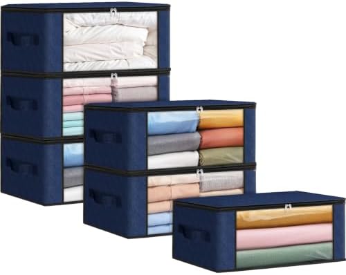 Fab totes 35L Closet Organizers, Foldable Under Bed Storage Containers by Fabtotes