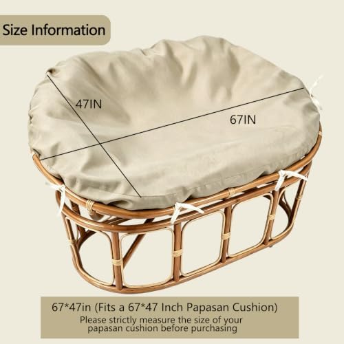 Double Papasan Cushion Cover, 67x47in Outdoor Papasan Chair Cushion Covers - Image 2