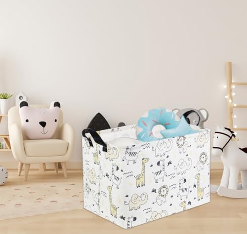 Baby Baskets kids Toy Basket for Boy and Girls Woodland Gift Basket Empty Cute - Image 4