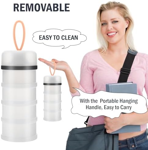 Accmor 2 Pack Baby Formula Dispenser On The Go, Stackable Formula Dispenser - Image 6