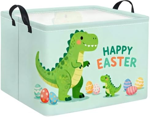 Rectangular Easter Basket Baby Girl Basket Fabric Storage Bin Organizer Box by HIYAGON