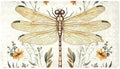 Bathtub Mat Non Slip 26.8x15.1In, Dragonfly Florals Bath Mat by Anna+Cowper