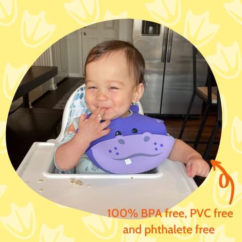 Silly Goose Silicone Animal Baby Bibs - Image 3