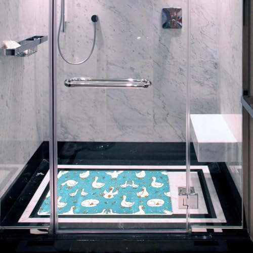 Shower Mat Non Slip 26.8 x 15.1 Inches, Goose Bathtub Mat Shower Stall Mats - Image 6