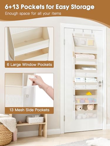 Criusia 2 Pack Over the Door Organizer, 6-Shelf Closet Hanging Storage - Image 5