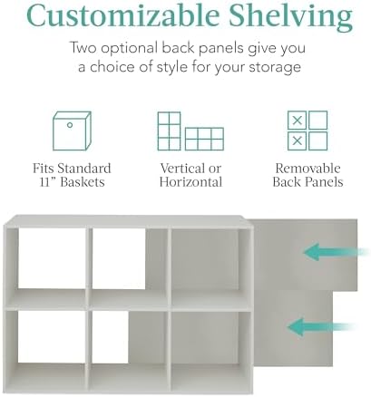 Best Choice Products Kids Bookcase 6-Cube Storage Organizer, 11in Shelf Opening - Image 3