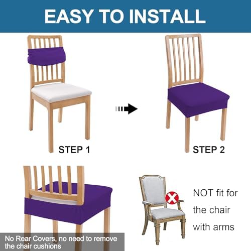 Smiry Waterproof Seat Covers for Dining Room Chairs - Image 5